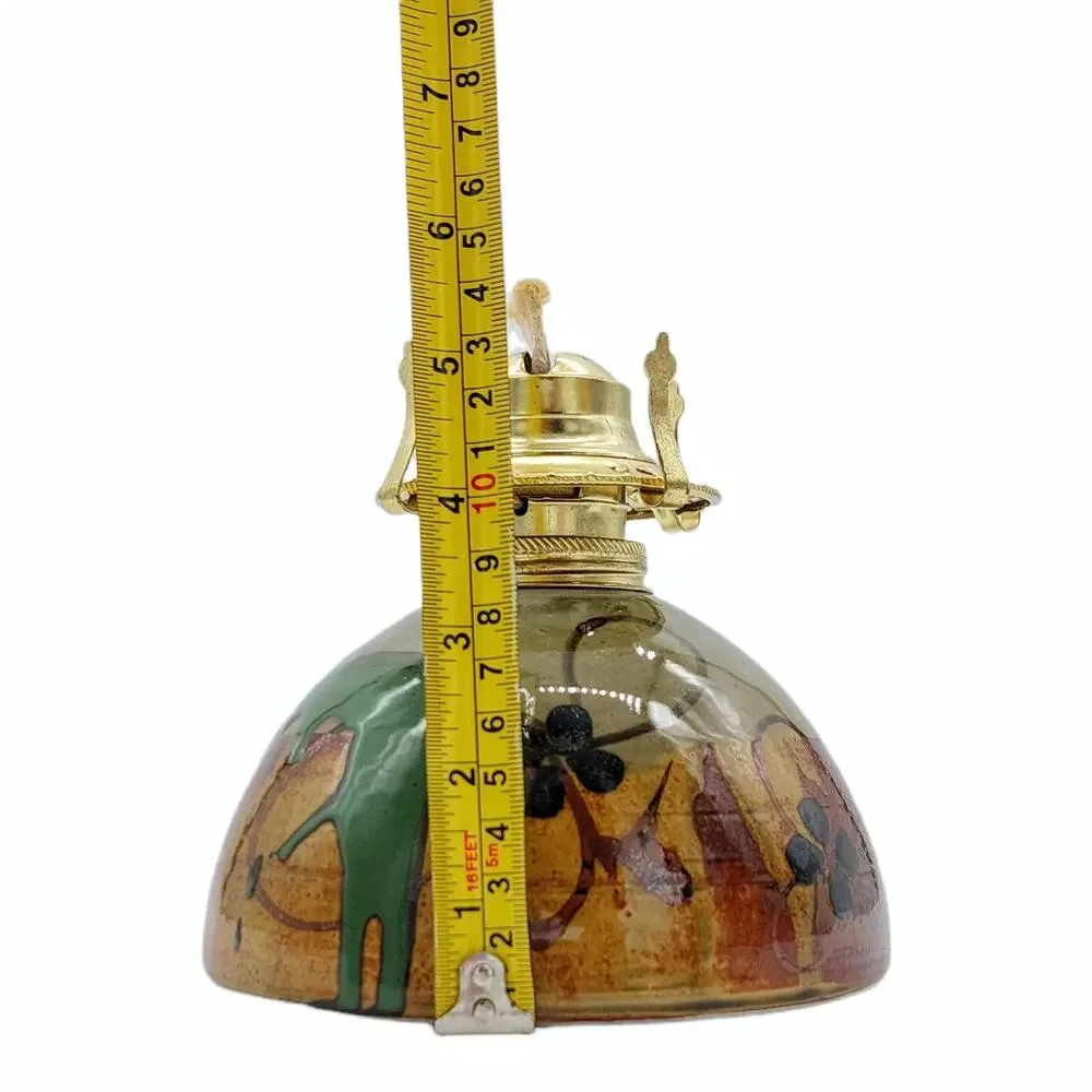 McLaughlin Studio Pottery Kerosene Oil Lamp Base Signed